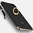 Handyhülle Hülle Luxus Metall Rahmen und Kunststoff mit Fingerring Ständer für Huawei Rhone Schwarz