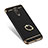 Handyhülle Hülle Luxus Metall Rahmen und Kunststoff mit Fingerring Ständer für Samsung Galaxy J7 Plus Schwarz