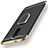 Handyhülle Hülle Luxus Metall Rahmen und Kunststoff mit Fingerring Ständer für Xiaomi Pocophone F1 Schwarz
