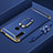 Handyhülle Hülle Luxus Metall Rahmen und Kunststoff Schutzhülle Hartschalen Tasche mit Fingerring Ständer A01 für Huawei Enjoy 10 Plus Blau