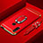 Handyhülle Hülle Luxus Metall Rahmen und Kunststoff Schutzhülle Hartschalen Tasche mit Fingerring Ständer A01 für Huawei Enjoy 10 Plus Rot