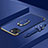 Handyhülle Hülle Luxus Metall Rahmen und Kunststoff Schutzhülle Hartschalen Tasche mit Fingerring Ständer und Lanyard für Apple iPhone 13 Blau
