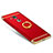 Handyhülle Hülle Luxus Metall Rahmen und Kunststoff Schutzhülle Tasche mit Fingerring Ständer A01 für Huawei G9 Plus Rot