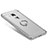 Handyhülle Hülle Luxus Metall Rahmen und Kunststoff Schutzhülle Tasche mit Fingerring Ständer A01 für Huawei G9 Plus Silber