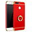 Handyhülle Hülle Luxus Metall Rahmen und Kunststoff Schutzhülle Tasche mit Fingerring Ständer A01 für Huawei Honor 8 Pro Rot