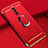 Handyhülle Hülle Luxus Metall Rahmen und Kunststoff Schutzhülle Tasche mit Fingerring Ständer A01 für Huawei Mate 20 Lite Rot
