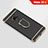 Handyhülle Hülle Luxus Metall Rahmen und Kunststoff Schutzhülle Tasche mit Fingerring Ständer A01 für Huawei Mate 20 X Schwarz