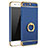 Handyhülle Hülle Luxus Metall Rahmen und Kunststoff Schutzhülle Tasche mit Fingerring Ständer A01 für Huawei P10 Plus Blau
