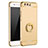 Handyhülle Hülle Luxus Metall Rahmen und Kunststoff Schutzhülle Tasche mit Fingerring Ständer A01 für Huawei P10 Plus Gold