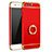 Handyhülle Hülle Luxus Metall Rahmen und Kunststoff Schutzhülle Tasche mit Fingerring Ständer A01 für Huawei P10 Plus Rot
