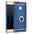 Handyhülle Hülle Luxus Metall Rahmen und Kunststoff Schutzhülle Tasche mit Fingerring Ständer A01 für Huawei P9 Plus Blau