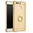 Handyhülle Hülle Luxus Metall Rahmen und Kunststoff Schutzhülle Tasche mit Fingerring Ständer A01 für Huawei P9 Plus Gold