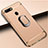 Handyhülle Hülle Luxus Metall Rahmen und Kunststoff Schutzhülle Tasche mit Fingerring Ständer A01 für Oppo A7