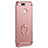 Handyhülle Hülle Luxus Metall Rahmen und Kunststoff Schutzhülle Tasche mit Fingerring Ständer A01 für Xiaomi Mi A1 Rosegold