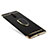 Handyhülle Hülle Luxus Metall Rahmen und Kunststoff Schutzhülle Tasche mit Fingerring Ständer A01 für Xiaomi Pocophone F1 Schwarz