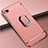 Handyhülle Hülle Luxus Metall Rahmen und Kunststoff Schutzhülle Tasche mit Fingerring Ständer A01 für Xiaomi Redmi Go Rosegold