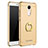 Handyhülle Hülle Luxus Metall Rahmen und Kunststoff Schutzhülle Tasche mit Fingerring Ständer A01 für Xiaomi Redmi Note 3 MediaTek Gold