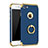 Handyhülle Hülle Luxus Metall Rahmen und Kunststoff Schutzhülle Tasche mit Fingerring Ständer A02 für Apple iPhone 7 Blau