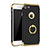 Handyhülle Hülle Luxus Metall Rahmen und Kunststoff Schutzhülle Tasche mit Fingerring Ständer A02 für Apple iPhone 8 Schwarz
