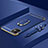 Handyhülle Hülle Luxus Metall Rahmen und Kunststoff Schutzhülle Tasche mit Fingerring Ständer T01 für Apple iPhone 11 Blau