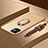 Handyhülle Hülle Luxus Metall Rahmen und Kunststoff Schutzhülle Tasche mit Fingerring Ständer T01 für Apple iPhone 11 Gold