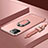 Handyhülle Hülle Luxus Metall Rahmen und Kunststoff Schutzhülle Tasche mit Fingerring Ständer T01 für Apple iPhone 11 Pro Max Rosegold