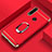 Handyhülle Hülle Luxus Metall Rahmen und Kunststoff Schutzhülle Tasche mit Fingerring Ständer T01 für Huawei Honor 20E Rot