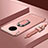 Handyhülle Hülle Luxus Metall Rahmen und Kunststoff Schutzhülle Tasche mit Fingerring Ständer T01 für Huawei Mate 30 Rosegold