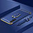 Handyhülle Hülle Luxus Metall Rahmen und Kunststoff Schutzhülle Tasche mit Fingerring Ständer T01 für Huawei Nova 5 Blau