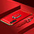 Handyhülle Hülle Luxus Metall Rahmen und Kunststoff Schutzhülle Tasche mit Fingerring Ständer T01 für Huawei Nova 5 Rot