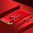 Handyhülle Hülle Luxus Metall Rahmen und Kunststoff Schutzhülle Tasche mit Fingerring Ständer T01 für Huawei P30 Lite Rot
