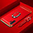 Handyhülle Hülle Luxus Metall Rahmen und Kunststoff Schutzhülle Tasche mit Fingerring Ständer T01 für Samsung Galaxy Note 10 Plus 5G Rot