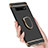 Handyhülle Hülle Luxus Metall Rahmen und Kunststoff Schutzhülle Tasche mit Fingerring Ständer T01 für Samsung Galaxy S10