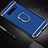 Handyhülle Hülle Luxus Metall Rahmen und Kunststoff Schutzhülle Tasche mit Fingerring Ständer T01 für Samsung Galaxy S10 Plus Blau