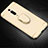 Handyhülle Hülle Luxus Metall Rahmen und Kunststoff Schutzhülle Tasche mit Fingerring Ständer T01 für Xiaomi Mi 9T Pro Gold