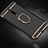 Handyhülle Hülle Luxus Metall Rahmen und Kunststoff Schutzhülle Tasche mit Fingerring Ständer T01 für Xiaomi Mi 9T Pro Schwarz