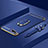 Handyhülle Hülle Luxus Metall Rahmen und Kunststoff Schutzhülle Tasche mit Fingerring Ständer T02 für Oppo R15X Blau