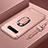 Handyhülle Hülle Luxus Metall Rahmen und Kunststoff Schutzhülle Tasche mit Fingerring Ständer T02 für Samsung Galaxy S10 Plus Rosegold
