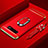 Handyhülle Hülle Luxus Metall Rahmen und Kunststoff Schutzhülle Tasche mit Fingerring Ständer T02 für Samsung Galaxy S10 Plus Rot