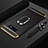 Handyhülle Hülle Luxus Metall Rahmen und Kunststoff Schutzhülle Tasche mit Fingerring Ständer T02 für Samsung Galaxy S10e