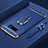 Handyhülle Hülle Luxus Metall Rahmen und Kunststoff Schutzhülle Tasche mit Fingerring Ständer T02 für Samsung Galaxy S10e Blau