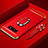 Handyhülle Hülle Luxus Metall Rahmen und Kunststoff Schutzhülle Tasche mit Fingerring Ständer T02 für Samsung Galaxy S10e Rot