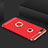 Handyhülle Hülle Luxus Metall Rahmen und Kunststoff Schutzhülle Tasche mit Fingerring Ständer und Lanyard A01 für Apple iPhone 7 Plus Rot