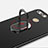 Handyhülle Hülle Luxus Metall Rahmen und Kunststoff Schutzhülle Tasche mit Fingerring Ständer und Lanyard A01 für Huawei Honor 8 Schwarz
