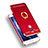 Handyhülle Hülle Luxus Metall Rahmen und Kunststoff Schutzhülle Tasche mit Fingerring Ständer und Lanyard für Huawei Honor 6A Rot
