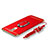Handyhülle Hülle Luxus Metall Rahmen und Kunststoff Schutzhülle Tasche mit Fingerring Ständer und Lanyard für Huawei Honor 6X Rot