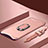 Handyhülle Hülle Luxus Metall Rahmen und Kunststoff Schutzhülle Tasche mit Fingerring Ständer und Lanyard für Oppo Find X Super Flash Edition Rosegold