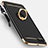 Handyhülle Hülle Luxus Metall Rahmen und Kunststoff Schutzhülle Tasche mit Fingerring Ständer und Lanyard für Xiaomi Mi Note 3 Schwarz