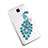 Handyhülle Hülle Luxus Strass Diamant Schutzhülle Pfau für Huawei Honor 7 Hellblau