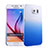 Handyhülle Hülle Schutzhülle Durchsichtig Farbverlauf für Samsung Galaxy S6 SM-G920 Blau